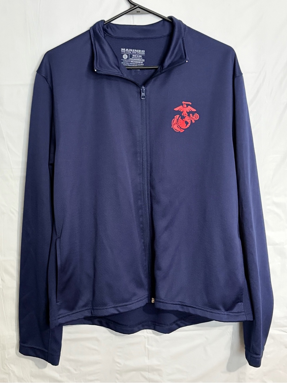 US Marines Navy Lightweight Zip-Front Jacket with Red Emblem